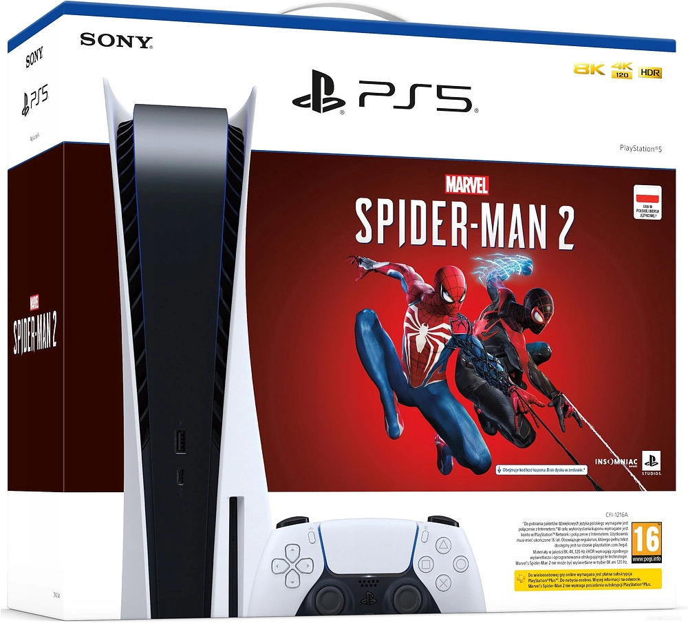 Игровая приставка Sony PlayStation 5 CFI-1216A + Spider-Man 2 (цифровой  ключ) - agroup.by